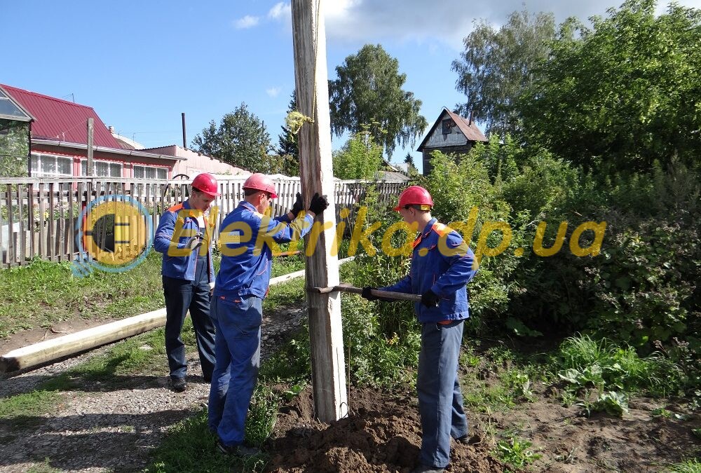 Монтаж Опор Воздушной Линии Электропередач.
