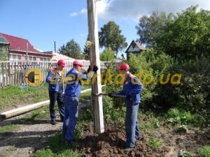 Монтаж Опор Воздушной Линии Электропередач.